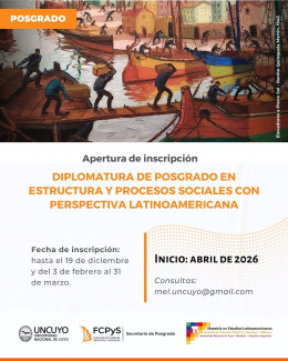 imagen Diplomatura de Posgrado en Estructura y Procesos sociales con perspectiva Latinoamericana