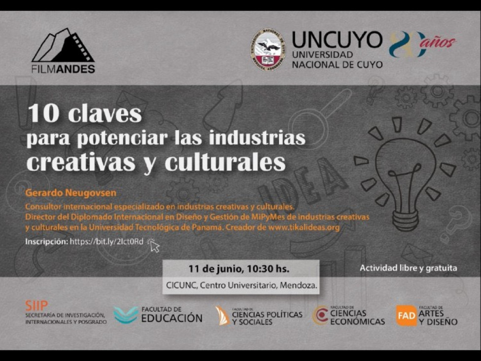 imagen Capacitación sobre Industrias Creativas y Culturales en la UNCuyo