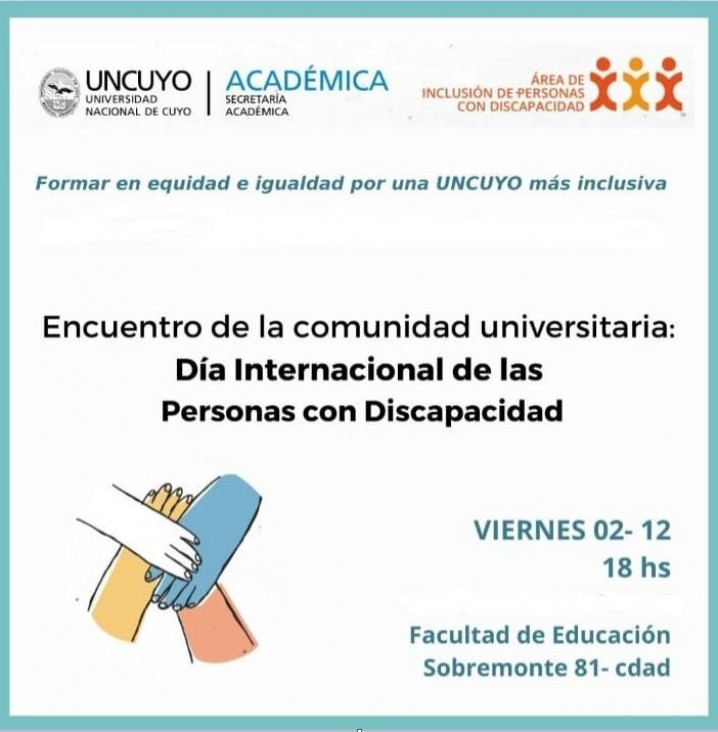 imagen FCPyS participará del encuentro por el Día Internacional de las personas con discapacidad que organiza la universidad