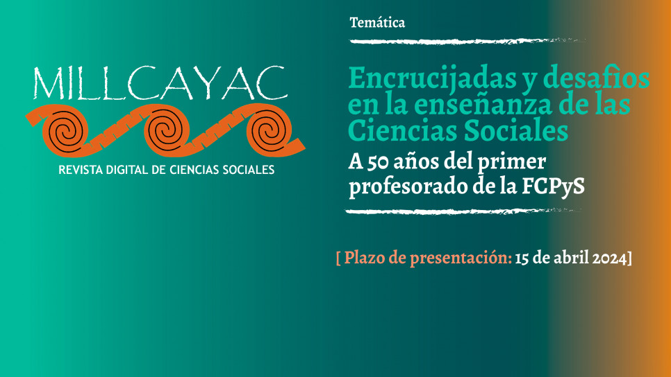 imagen Millcayac invita a presentar artículos sobre la enseñanza de las Ciencias Sociales