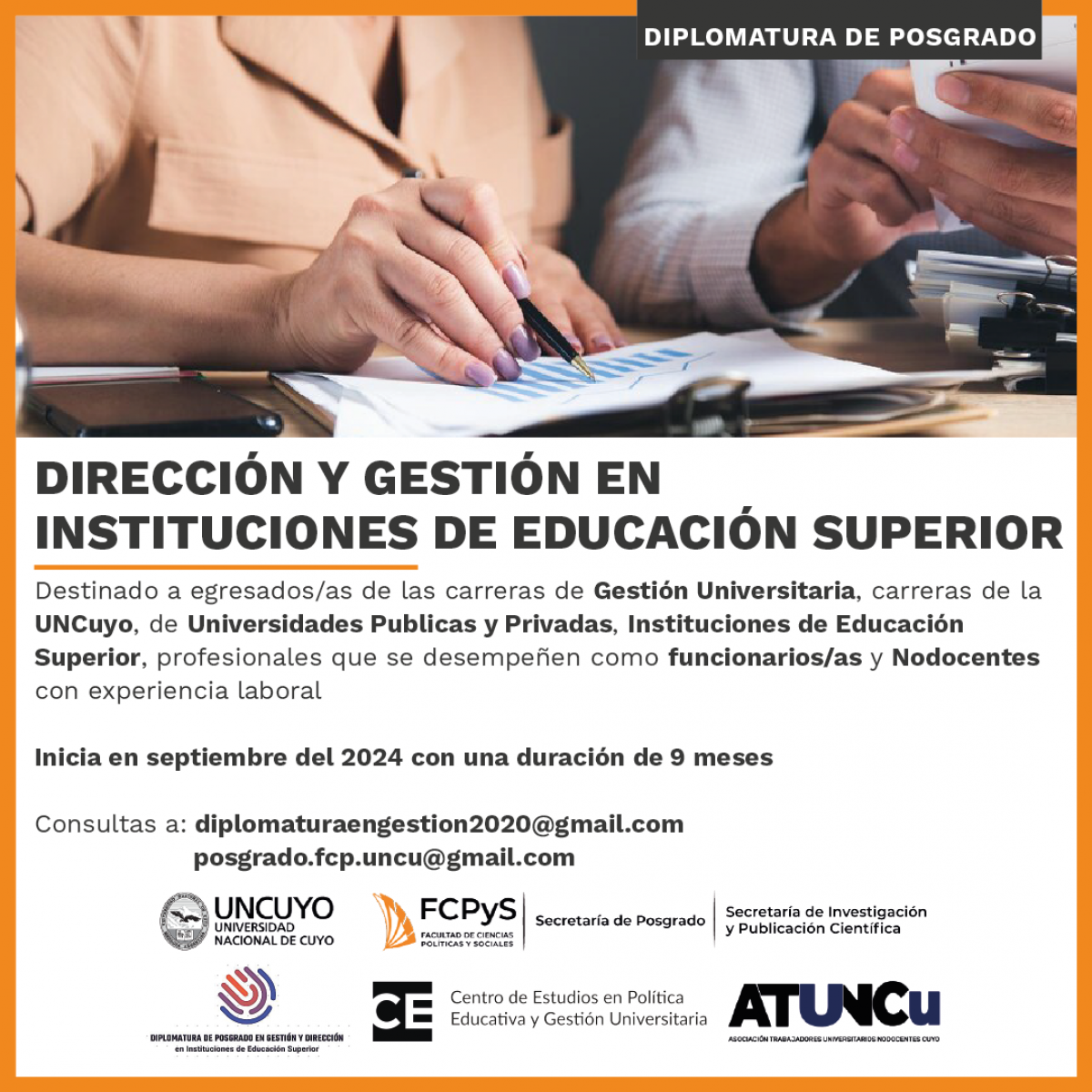 imagen Diplomatura de Posgrado en Dirección y Gestión en Instituciones de Educación Superior