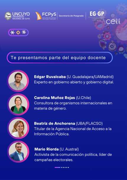 imagen Se abren las inscripciones para la IV Cohorte de la Especialización en Gobierno y Gestión Pública