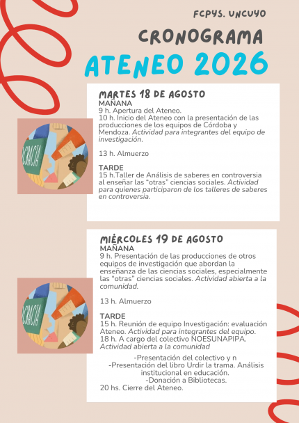 imagen Nuestra facultad será sede del Ateneo Interuniversitario sobre la enseñanza de las "otras" Ciencias Sociales