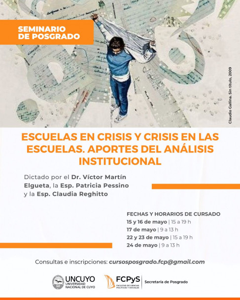 imagen Seminario de posgrado: Escuelas en crisis y crisis en las escuelas. Aportes del Análisis Institucional
