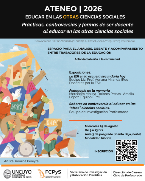 imagen Nuestra facultad será sede del Ateneo Interuniversitario sobre la enseñanza de las "otras" Ciencias Sociales