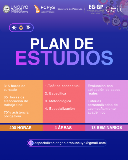 imagen Se abren las inscripciones para la IV Cohorte de la Especialización en Gobierno y Gestión Pública