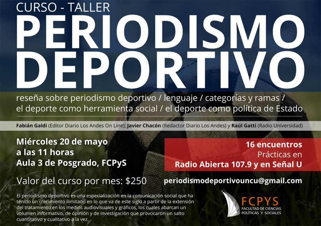 imagen Curso Taller Periodismo deportivo