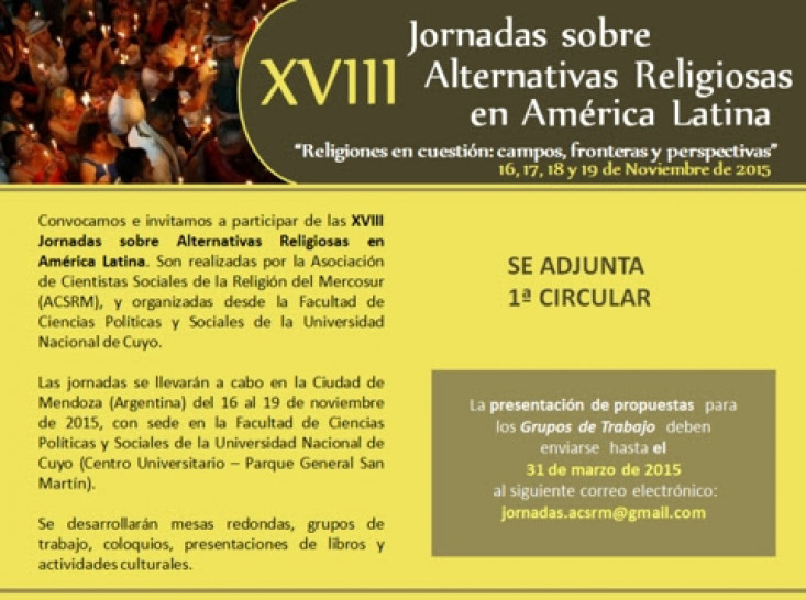 imagen VIII Jornadas sobre Alternativas Religiosas en América Latina
