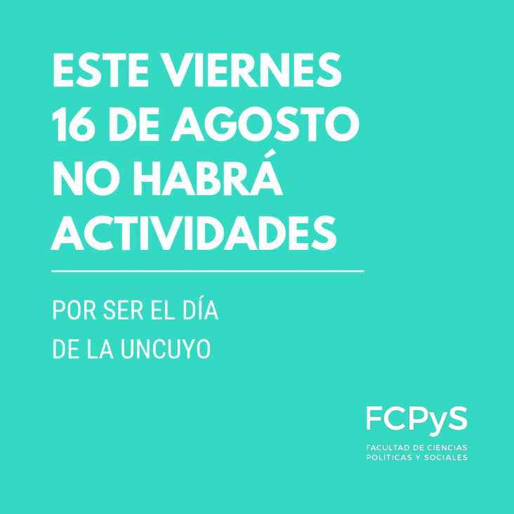 imagen Viernes sin actividad en la UNCuyo