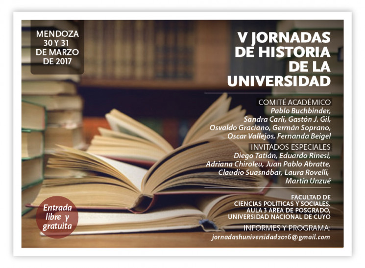 imagen V Jornadas de Historia de la Universidad Argentina