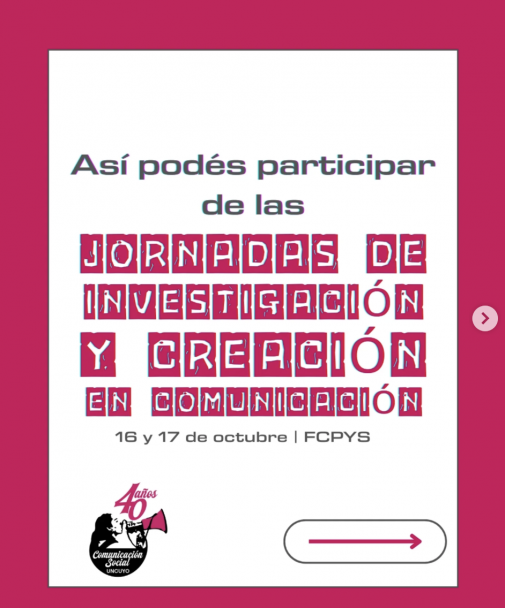 imagen En octubre se realizarán las  Jornadas de Investigación y Creación en Comunicación 