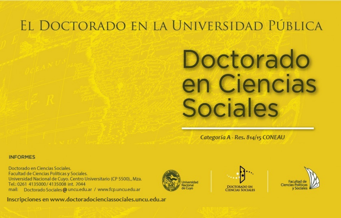 imagen Doctorado en Ciencias Sociales- ADMISIONES 2017