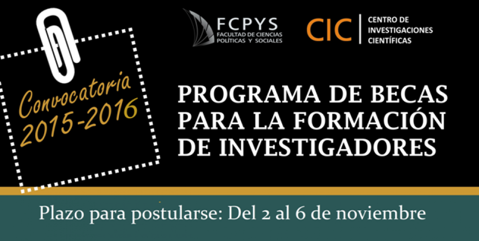 imagen Becas para la Formación de Investigadores 2015-2016 (FCPyS)