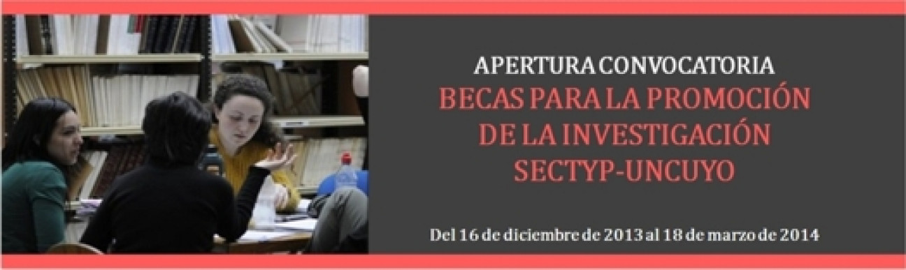 imagen Apertura Convocatoria Becas para la Promoción de la Investigación SECTYP-UNCUYO