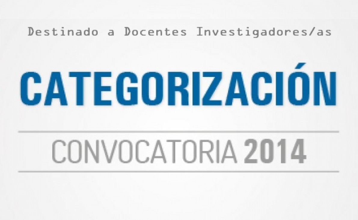 imagen Categorización 2014 para Docentes Investigadores