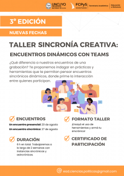 imagen Taller de Sincronía Creativa: encuentros dinámicos con Teams