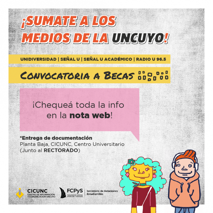 imagen Becas para los medios de la UNCuyo