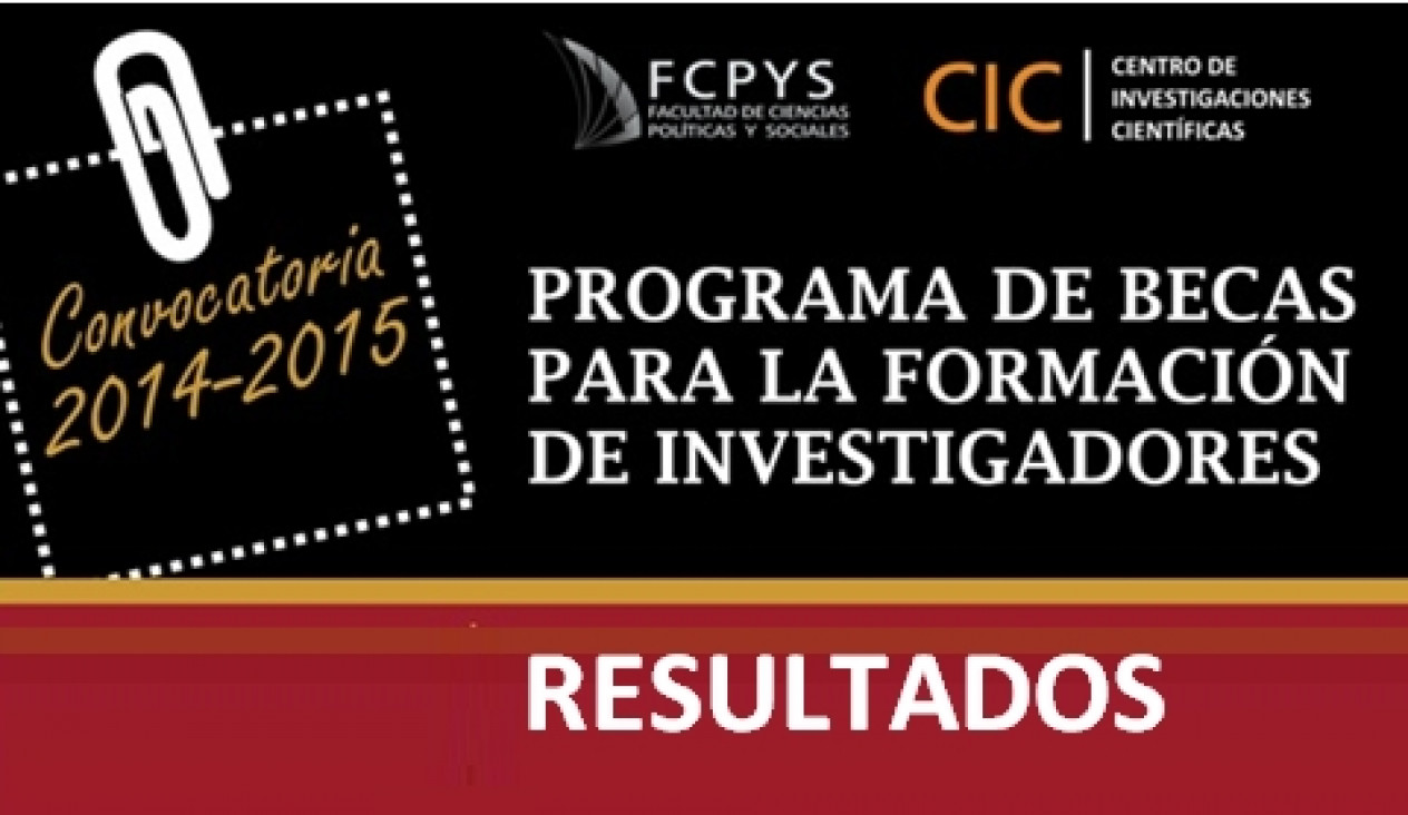 imagen RESULTADOS CONVOCATORIA DE BECAS PARA LA FORMACIÓN DE INVESTIGADORES 2014