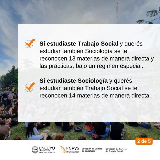 imagen La doble titulación en Sociología y Trabajo Social es posible