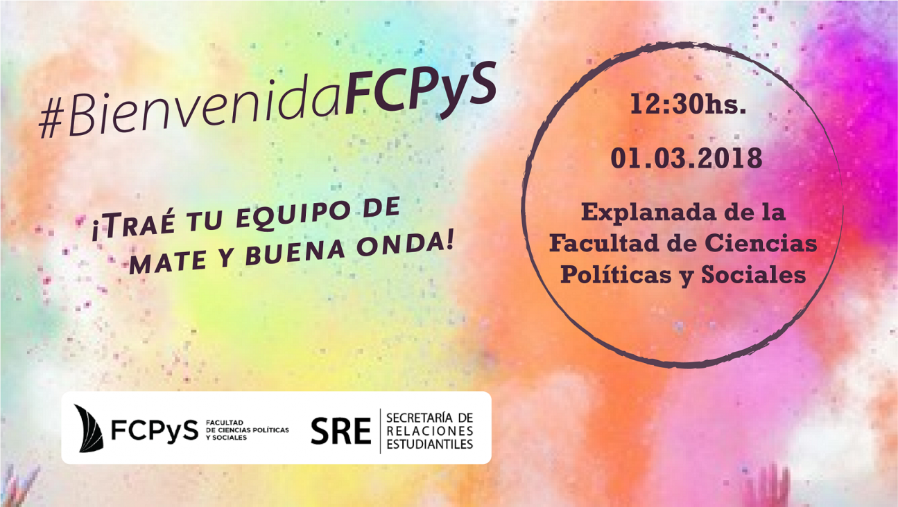 imagen ¡Bienvenida a ingresantes de la FCPyS 2018!