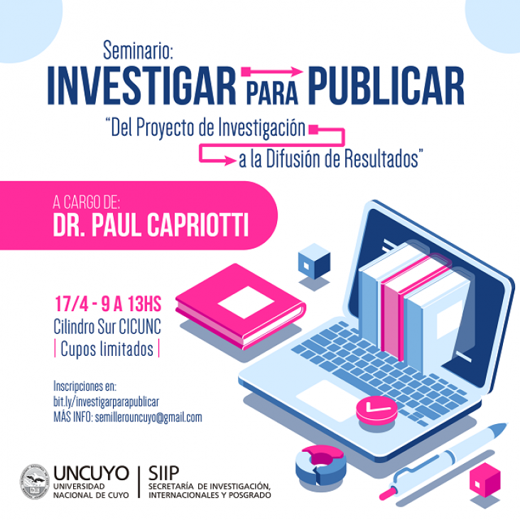 imagen Seminario del Dr. Paul Capriotti "Investigar para publicar"