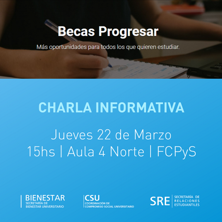 imagen Charla informativa sobre becas PROGRESAR 2018