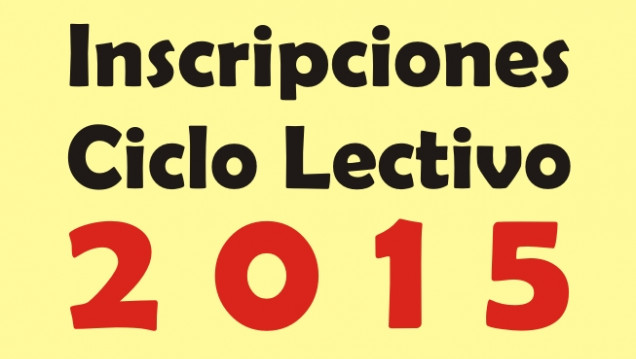 imagen Inscripciones para el Ciclo Lectivo 2015