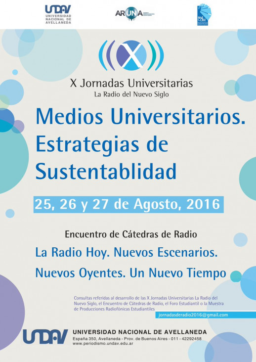 imagen Radio Abierta 107.9 participará de las X Jornadas Universitarias La Radio del Nuevo Siglo.