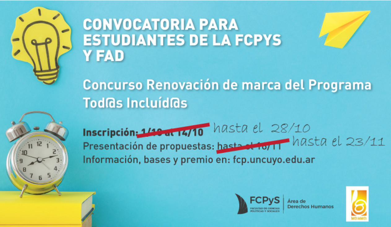 imagen Se extiende fecha de inscripción al Concurso de Renovación de Marca del programa "Tod@s incluid@s"