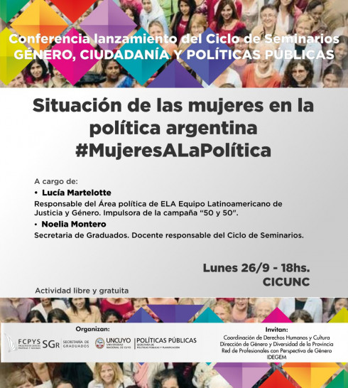 imagen Ciclo de Seminarios: Género, Ciudadanía y Políticas Públicas