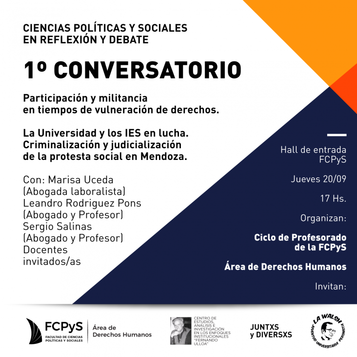 imagen Conversatorio sobre "Criminalización y judicialización de la protesta social"