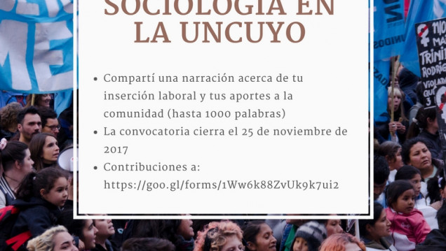 imagen Convocatoria: "50 años de Sociología en la UNCuyo"