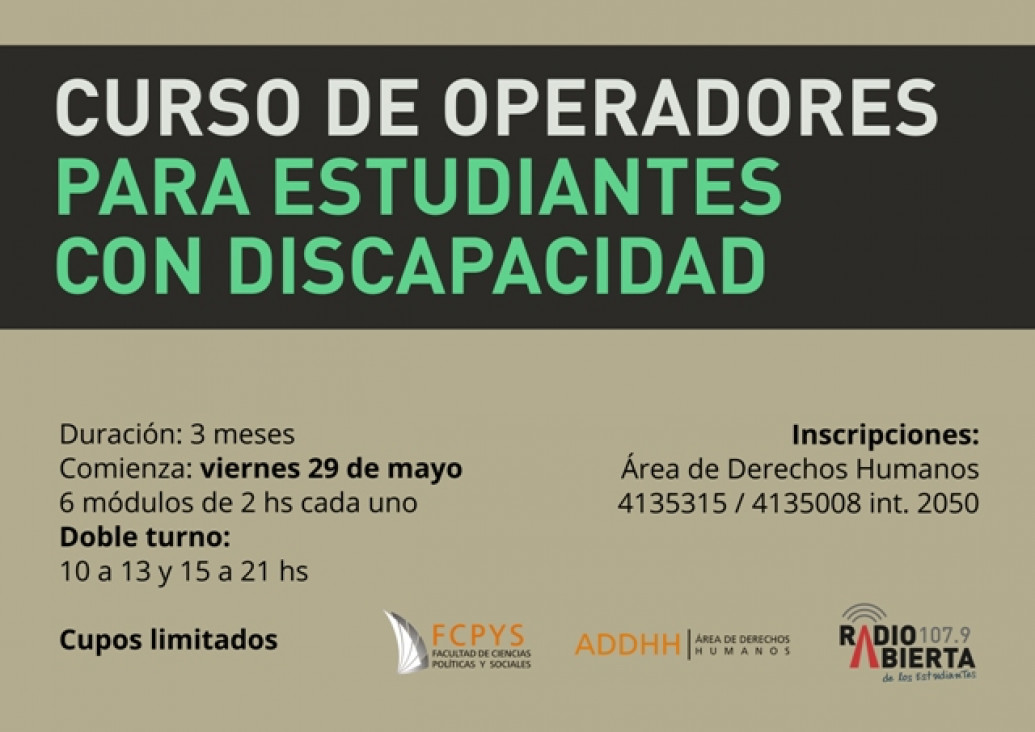 imagen Curso de Operadores para estudiantes con discapacidad en Radio Abierta