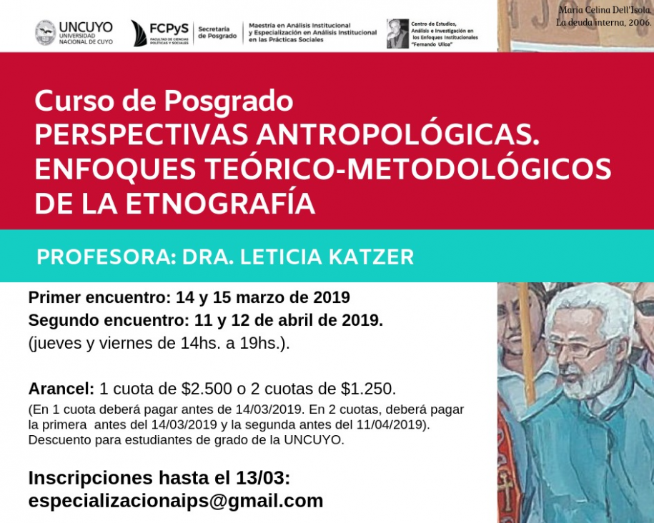 imagen Curso de posgrado: Perspectivas antropológicas 