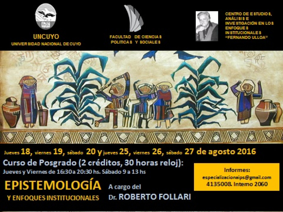 imagen Curso de Posgrado sobre "Epistemología"