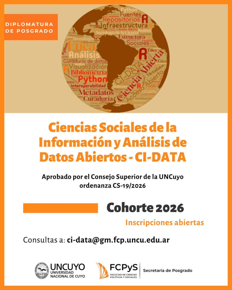 imagen Diplomatura de Posgrado en Ciencias Sociales de la Información y Análisis de Datos Abiertos (CI-DATA)
