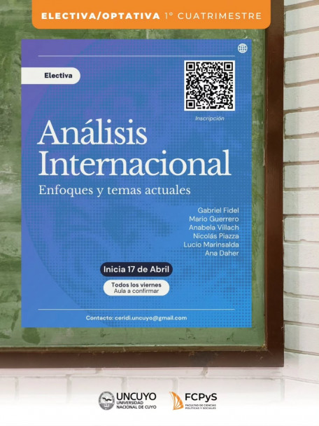 imagen Materias Optativas/Electivas - 1° cuatrimestre 2026