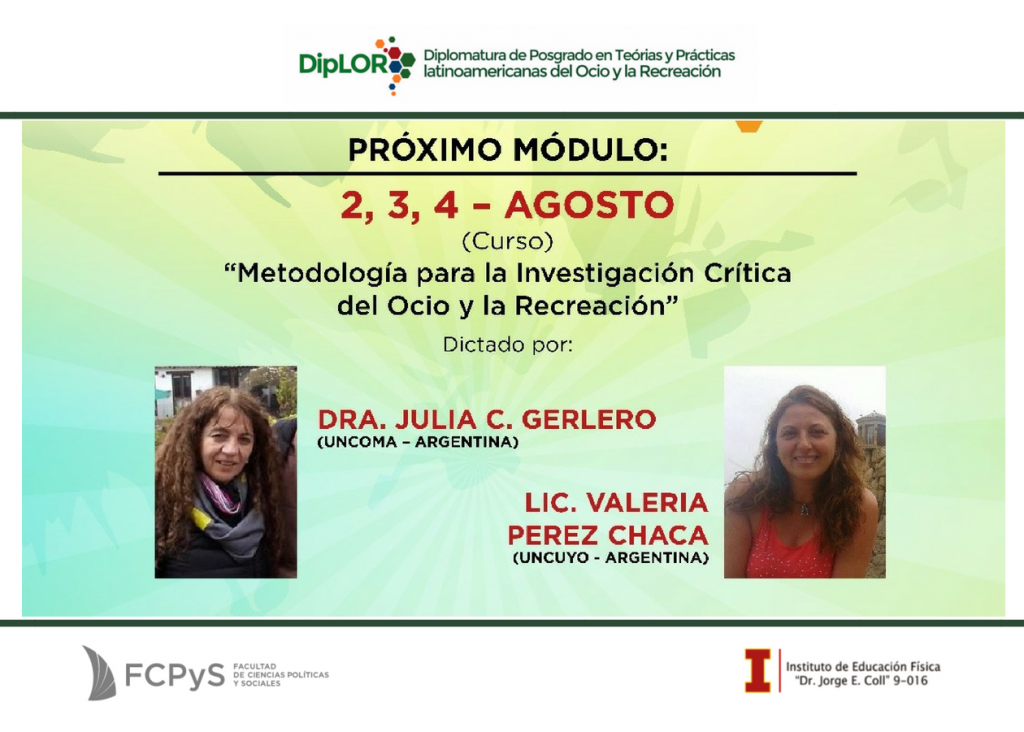 imagen Comienza el IV Módulo de la DipLOR "Metodología para la investigación crítica del ocio y la recreación"