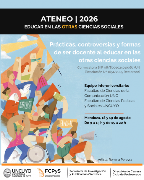 imagen Nuestra facultad será sede del Ateneo Interuniversitario sobre la enseñanza de las "otras" Ciencias Sociales