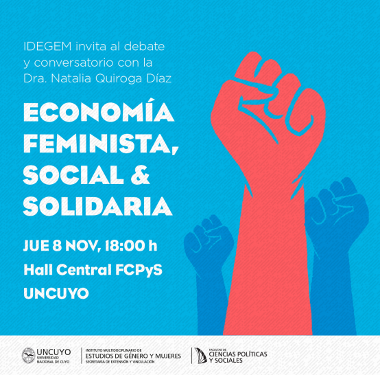 imagen "Economía feminista, social y solidaria", debate en la FCPyS