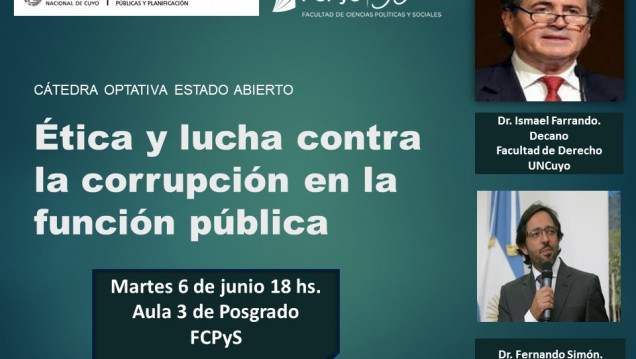 imagen Charla debate sobre ética y lucha contra la corrupción en la FCPyS