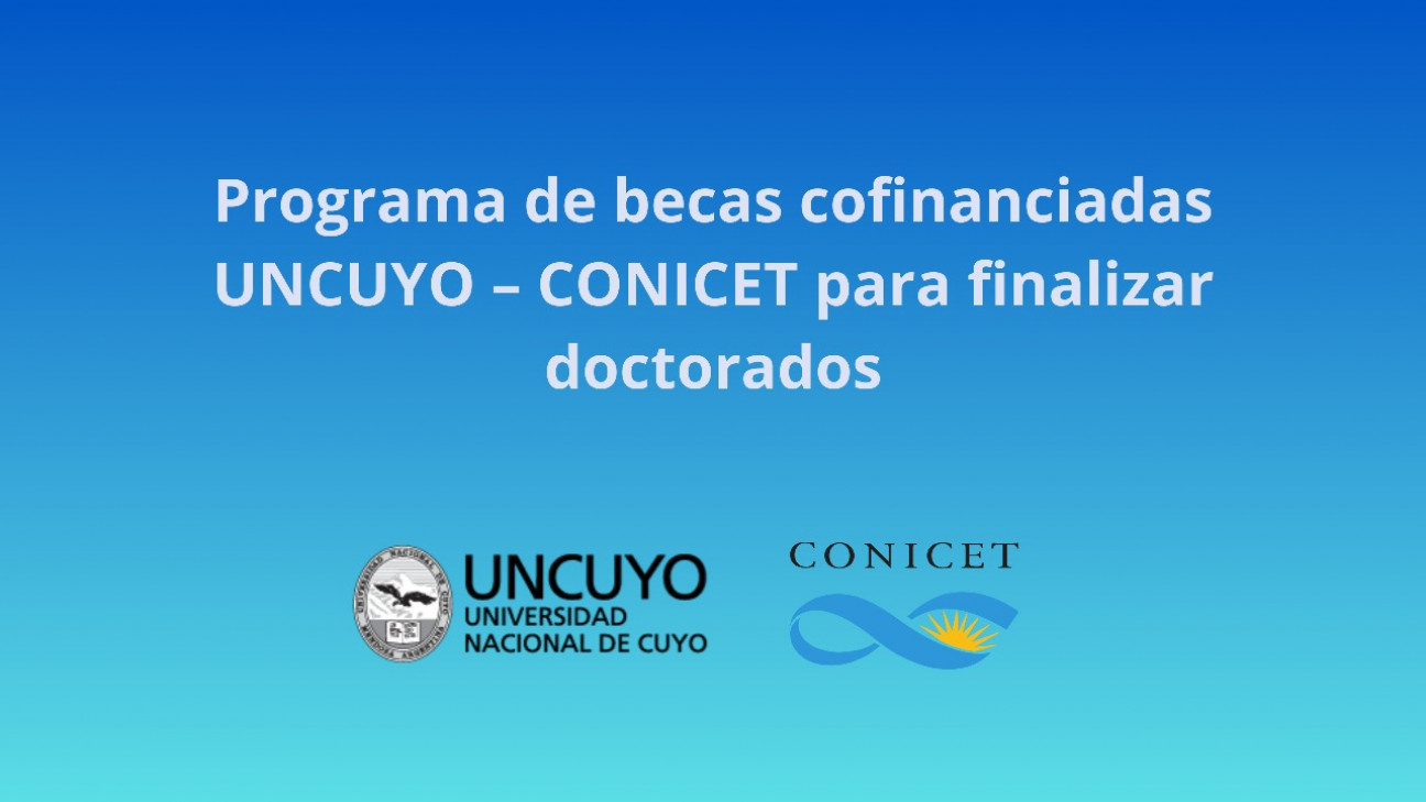 imagen Docentes de la Facultad podrán aplicar al Programa de becas cofinanciadas UNCUYO – CONICET para finalizar sus doctorados