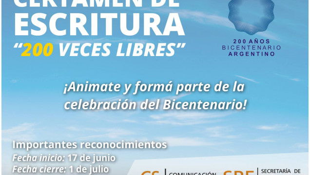 imagen Certamen de Escritura Bicentenario: "200 veces libres"  