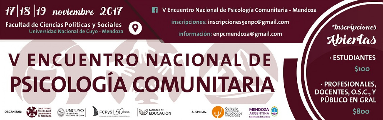 imagen V Encuentro Nacional de Psicología Comunitaria en la FCPyS