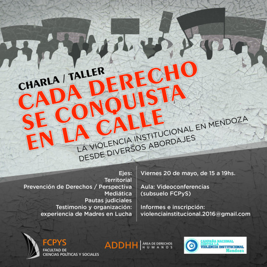 imagen Charla-taller: La violencia institucional en Mendoza desde diversos abordajes