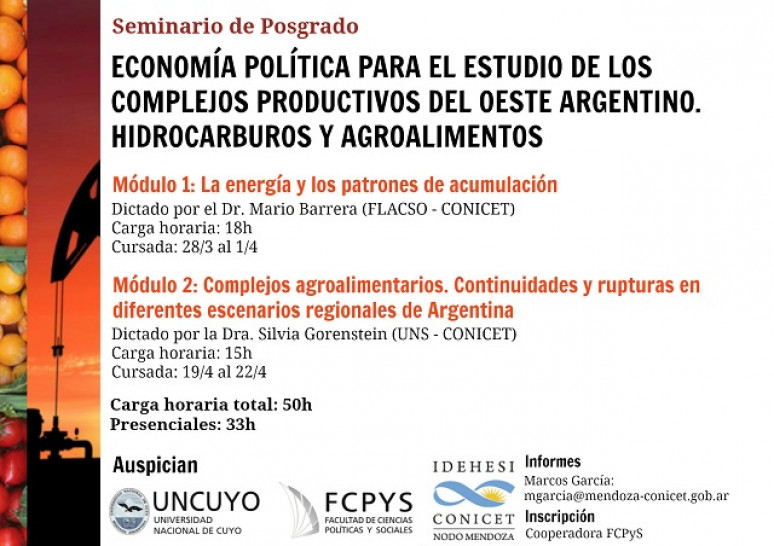 imagen Economía política para el estudio de los complejos productivos del oeste argentino. Hidrocarburos y Agroalimentos.