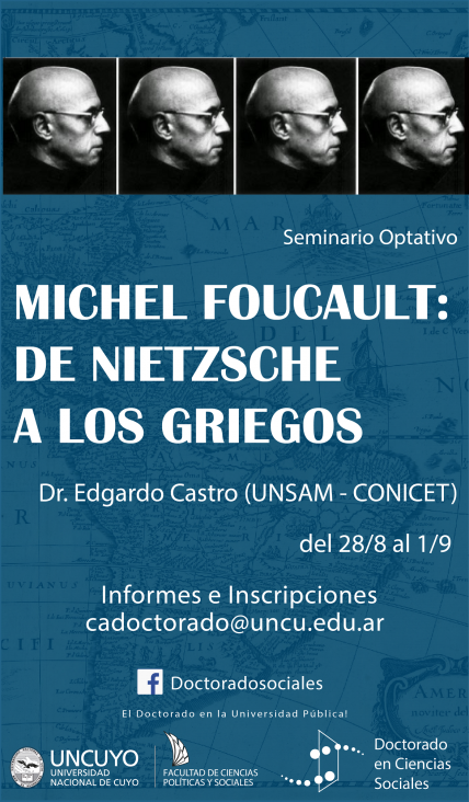 imagen Se realizará el Seminario "Michel Foucault: de Nietzsche a los griegos"