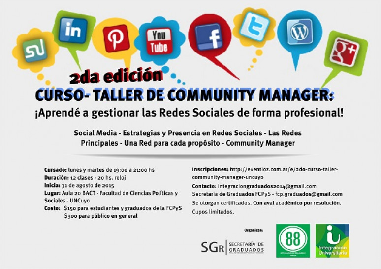 imagen Curso Taller Community Manager: Gestión de Redes Sociales
