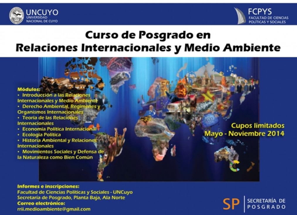 imagen Curso de Posgrado en Relaciones Internacionales y Medio Ambiente