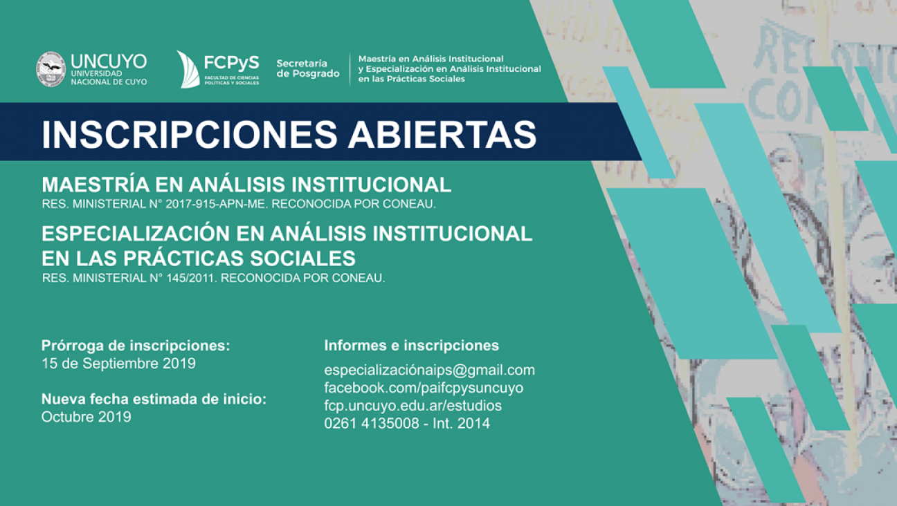 imagen Prórroga de inscripciones para la EAIPS y la MAI